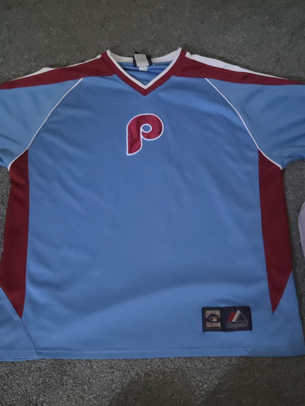 Phillies Light Blue Jersey with Maroon & White Trim